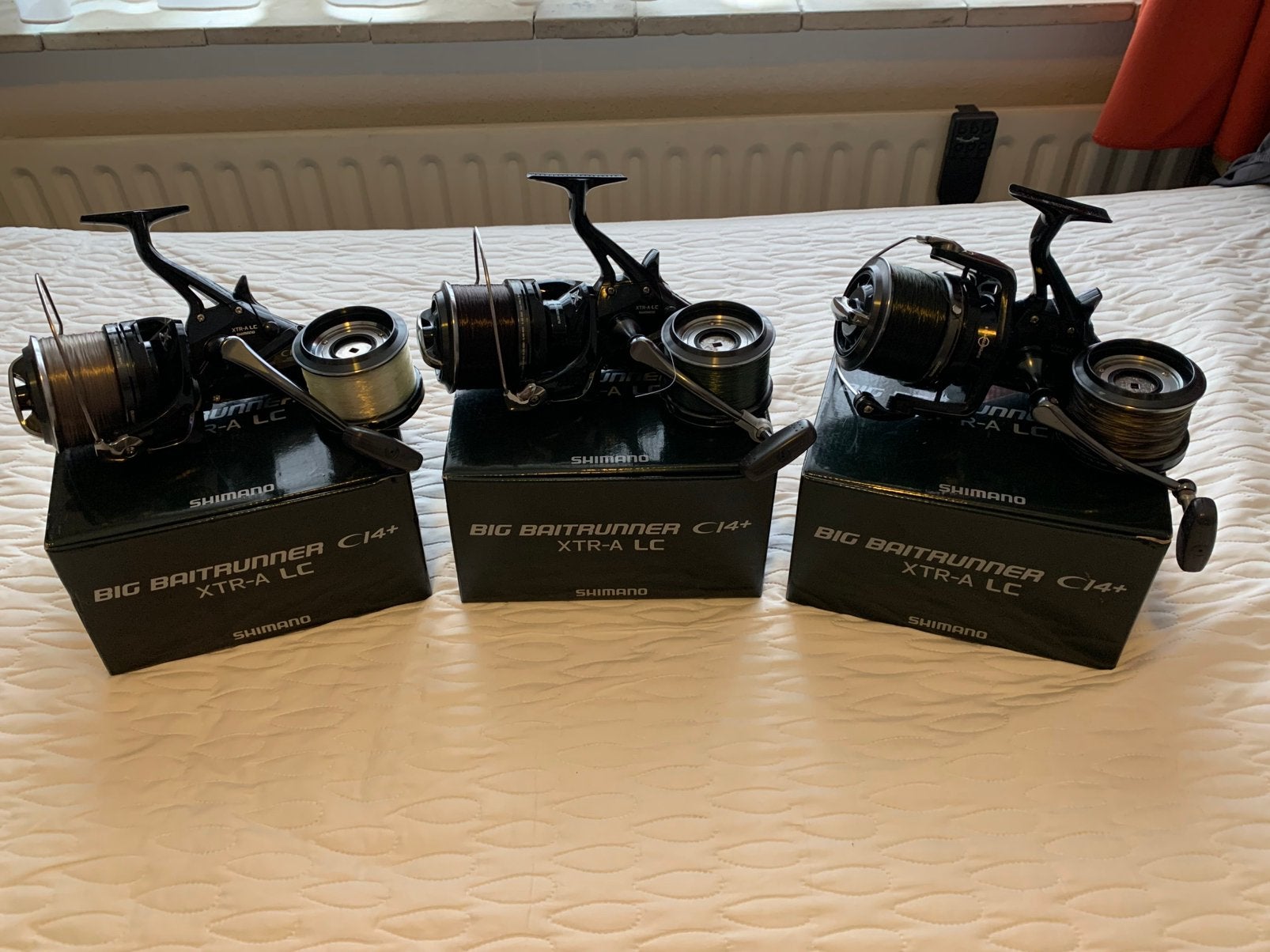 Shimano BIG Baitrunner CI4+  XTR-A LC.   3 x Top Molens, Ophalen of Verzenden, Zo goed als nieuw, Molen