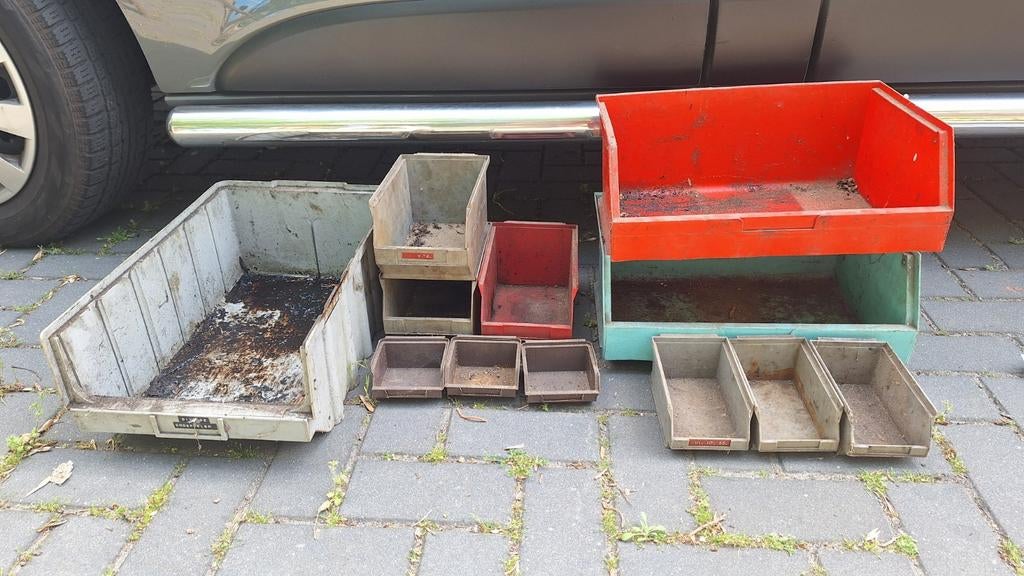 Diverse opbergbakjes in diverse maten, Gebruikt, 50 tot 75 cm, Ophalen of Verzenden, Minder dan 40 cm