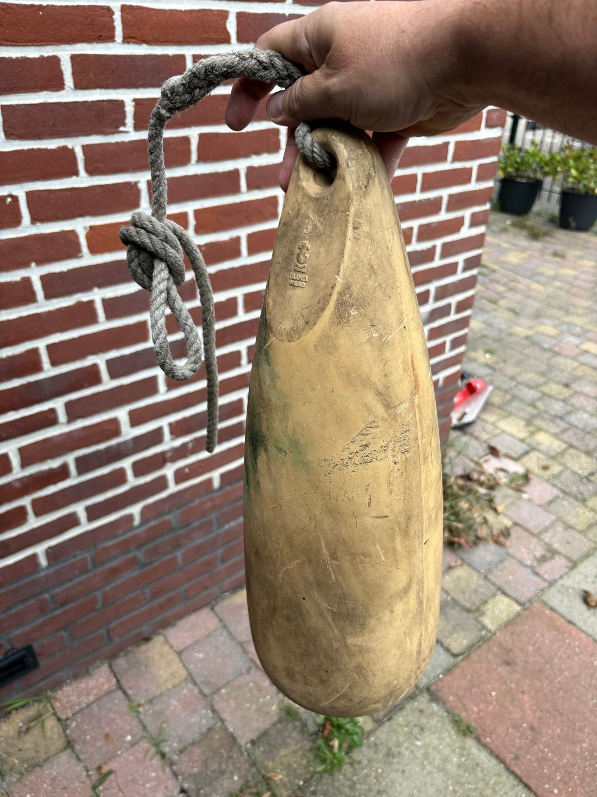 Dropfender stootwil creme 16x44cm, Watersport en Boten, Ophalen of Verzenden, Gebruikt, Overige typen