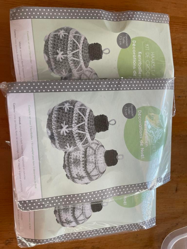 Haaksets Kerstballen, Ophalen of Verzenden, Gebruikt, Haken, Overige typen