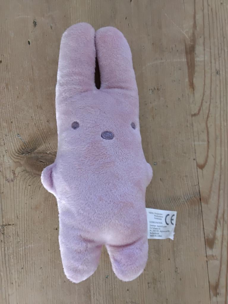 Lief klein roze konijn knuffel van Zeeman, Ophalen of Verzenden, Zo goed als nieuw, Konijn