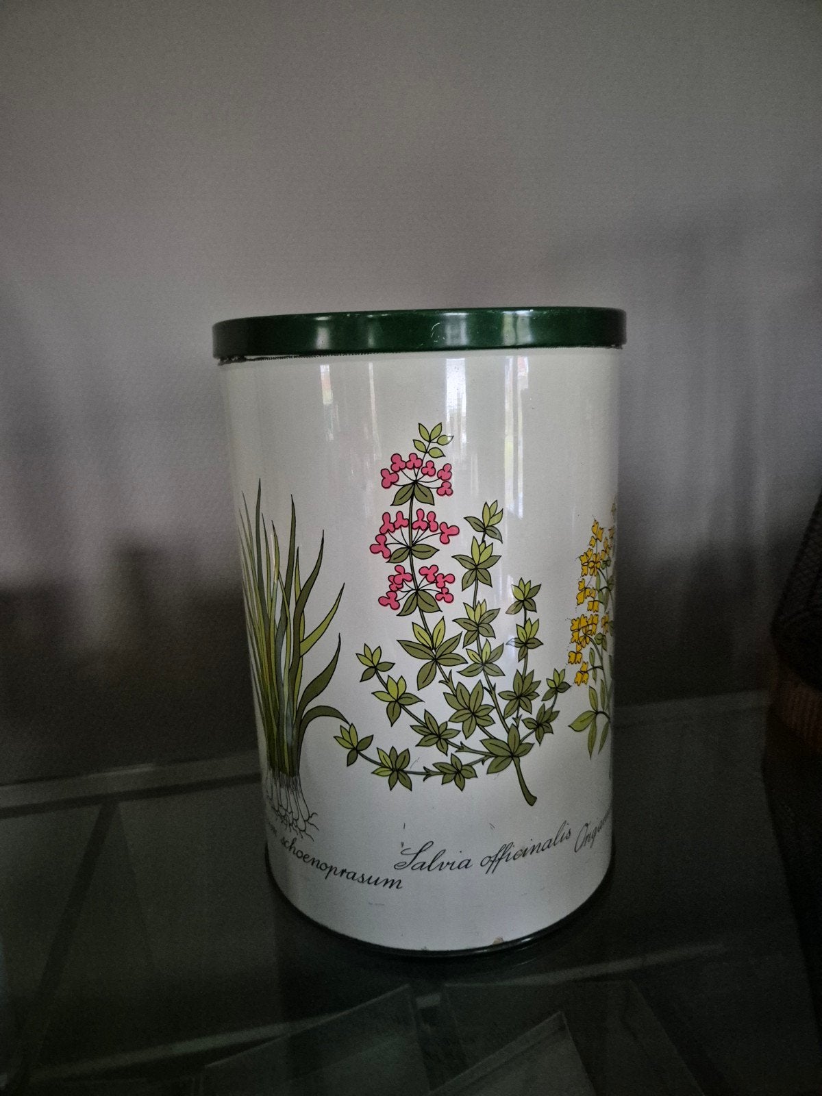 Groot blik met bloemen, Verzamelen, Blikken, Ophalen of Verzenden, Gebruikt, Overige