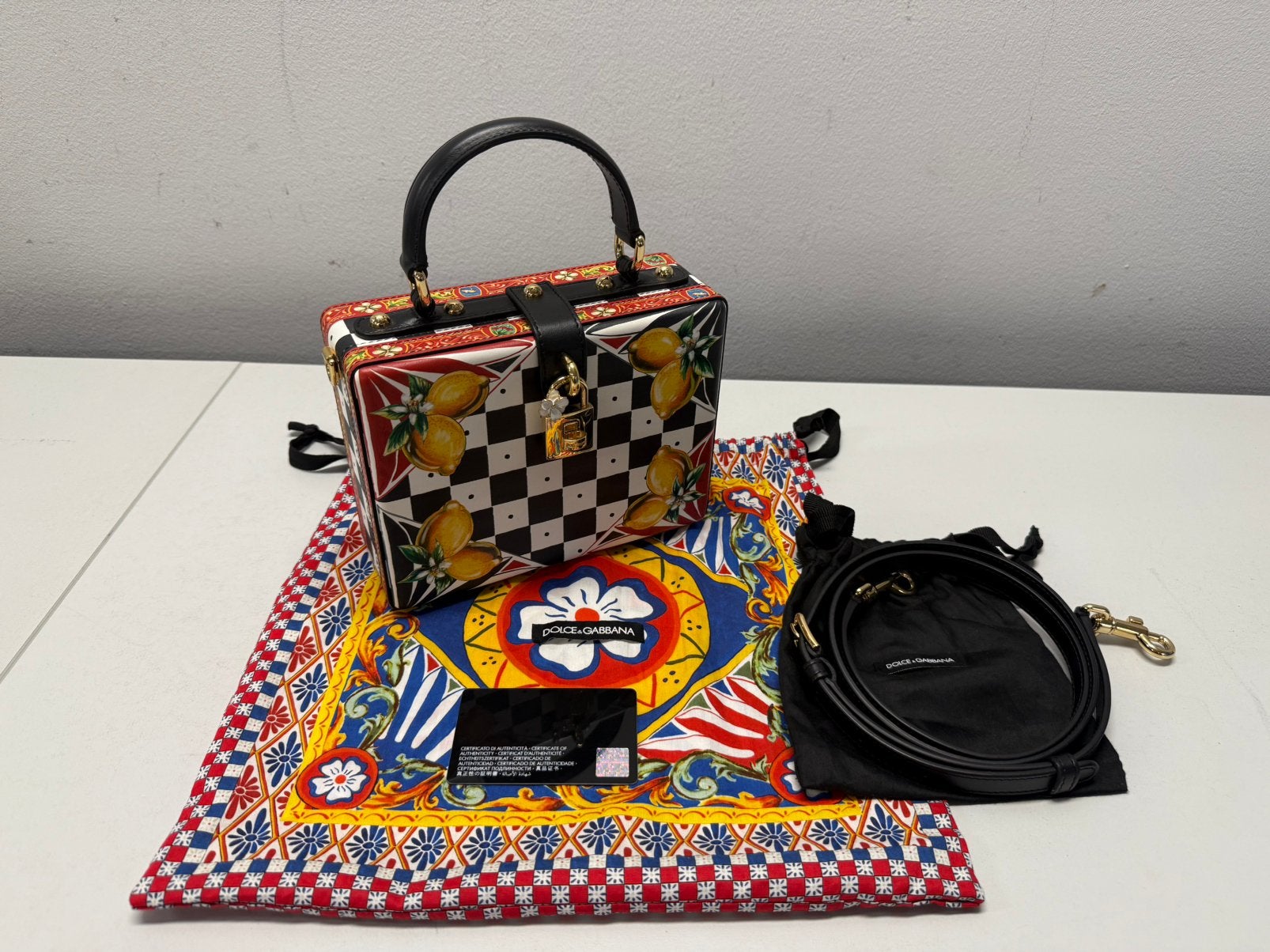 Dolce & Gabbana Box Carretto Print Top Handle Bag **NIEUW**, Ophalen of Verzenden, Nieuw, Overige kleuren, Overige typen