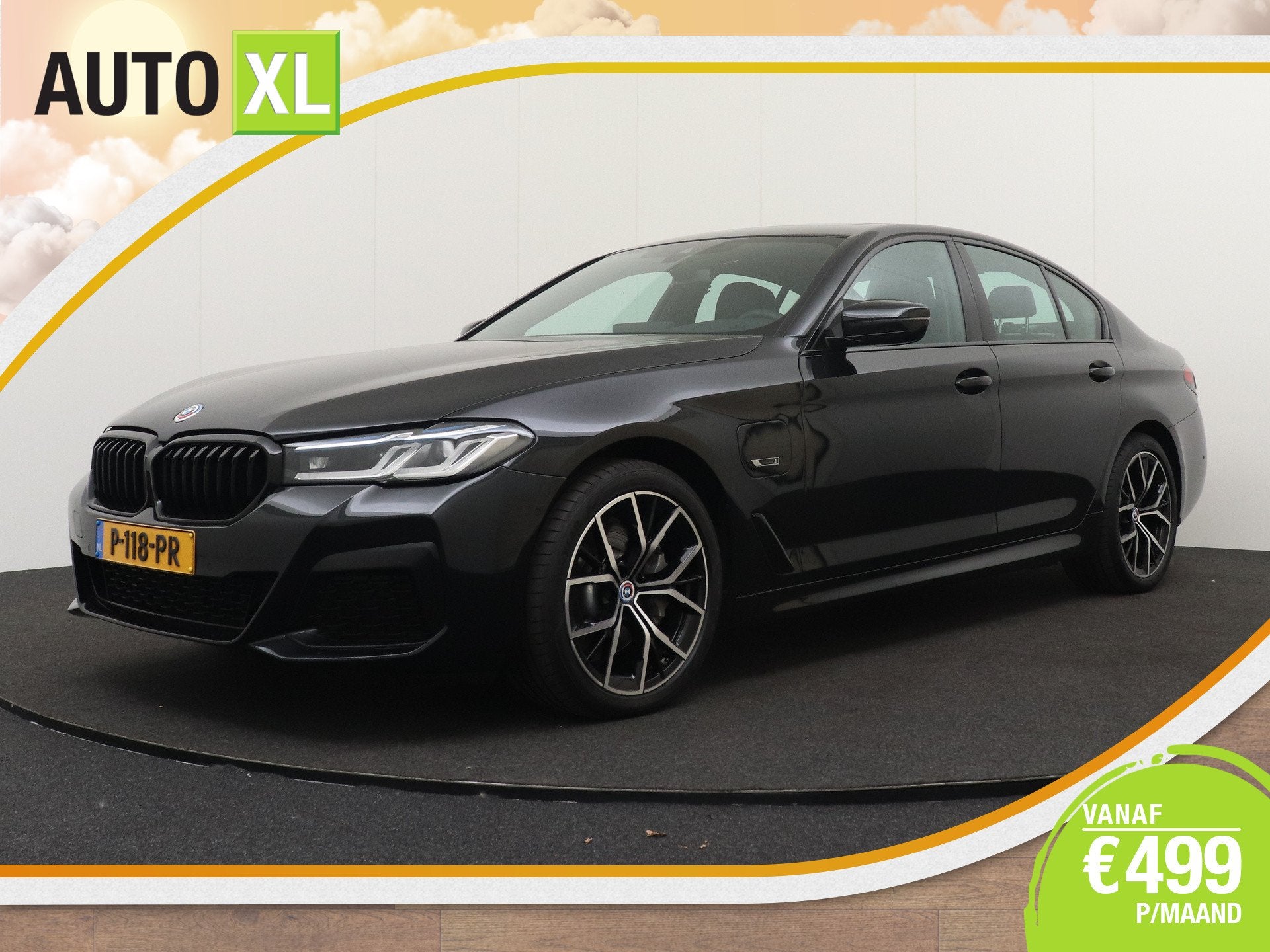 BMW 5 Serie 520e M-Sport High Exe. Schuif-/kanteldak 19'LMV, Auto's, Automaat, Achterwielaandrijving, Gebruikt, 4 cilinders