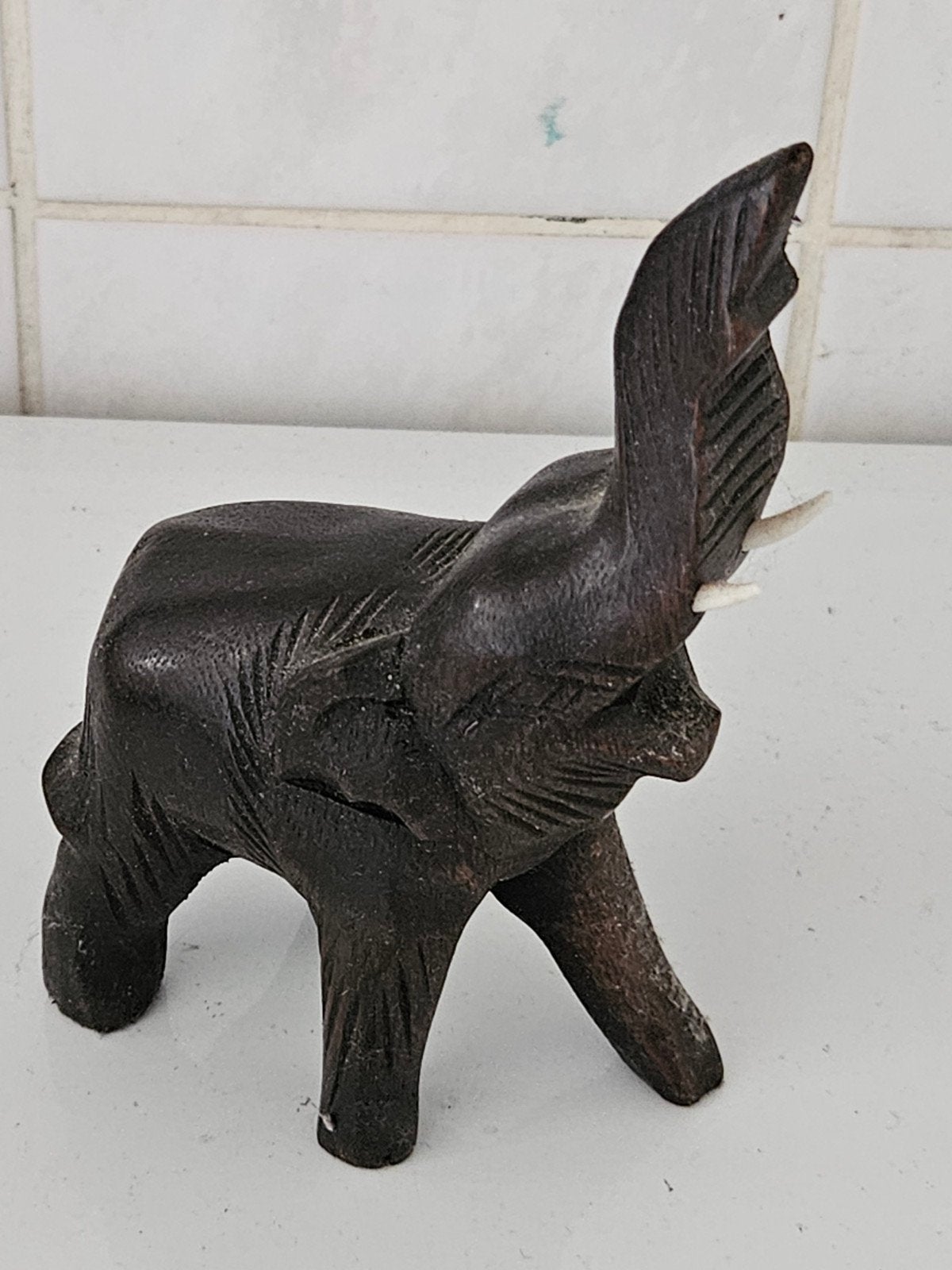 Houten olifant beeldje - 17 cm hoog, Ophalen