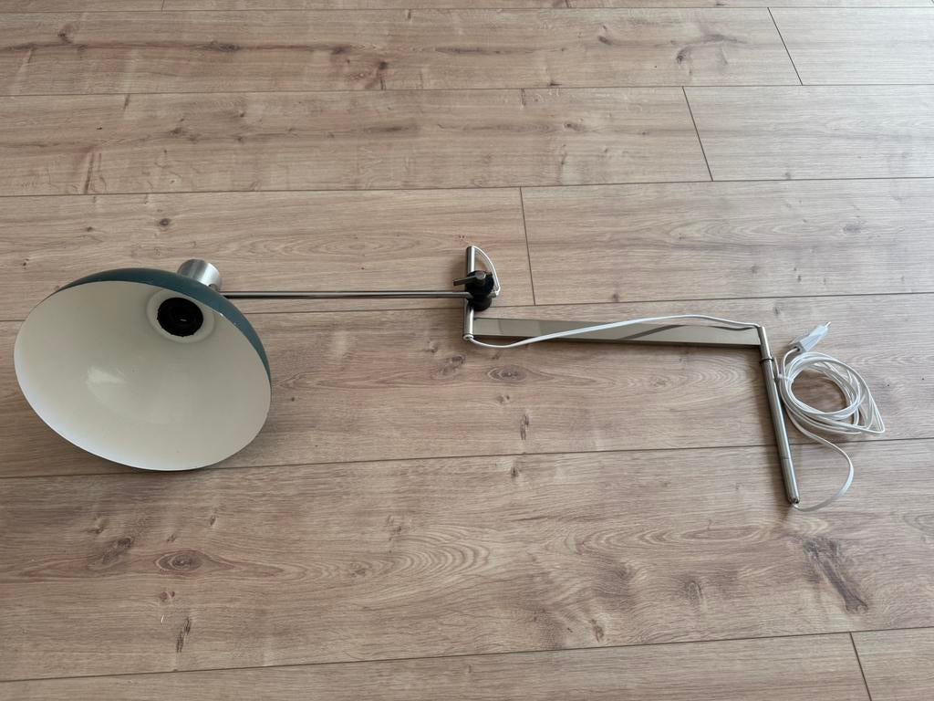 Vintage Dijkstra wandlamp zwenkarm groen, Huis en Inrichting, Lampen | Wandlampen, Ophalen of Verzenden, Gebruikt, Vintage
