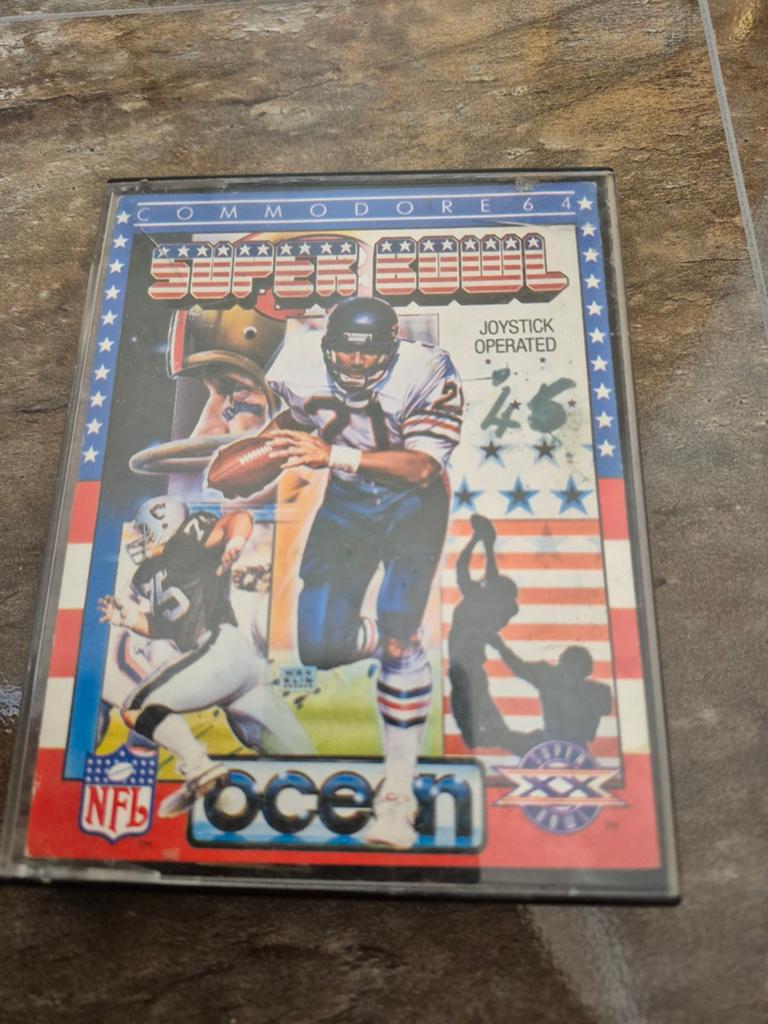 Commodore 64 C64 Kassette Game Super Bowl NFL Ocean, Gebruikt, 1 speler, Ophalen of Verzenden, Sport