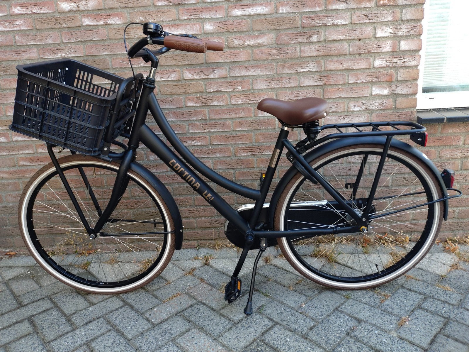 Super nette Cortina U4 Mini M26 Jet Black Matt Meisjesfiets, Ophalen, Cortina U4 transportfiets, Velgrem, Versnellingen