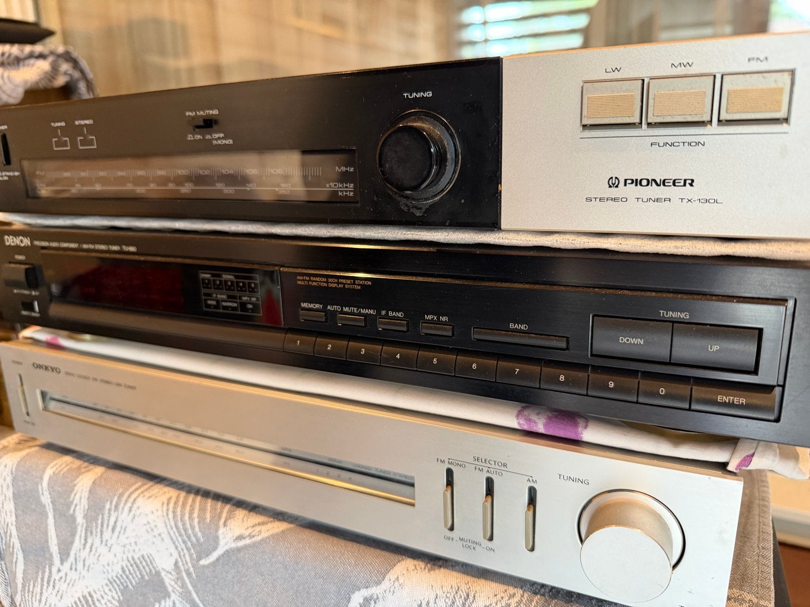 Vintage Tuners: Pioneer, Denon, Onkyo - Audio Apparatuur, Ophalen of Verzenden, Gebruikt, Analoog