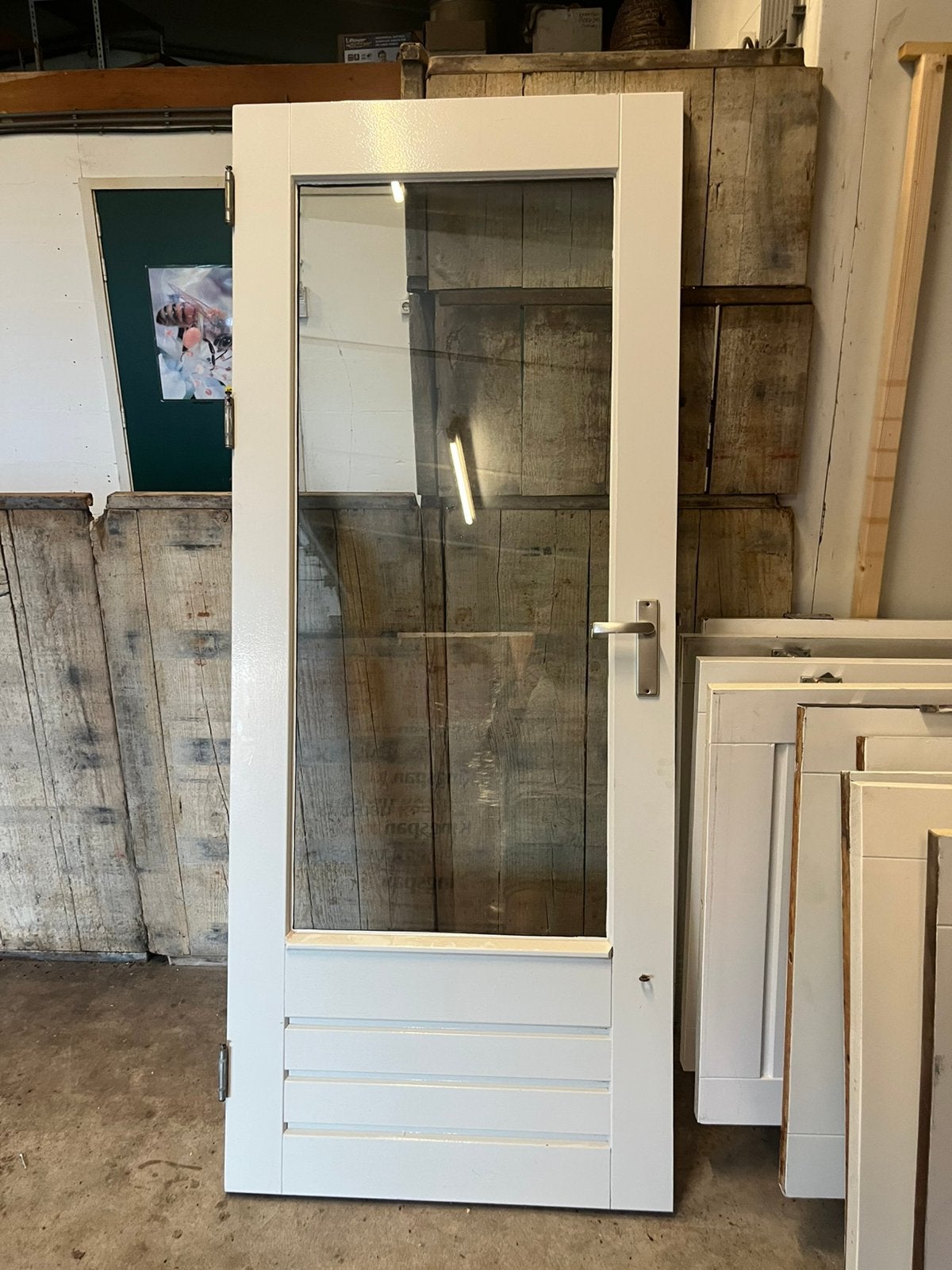 Buitendeuren 83x201,5, Deurkozijn, Zo goed als nieuw, 150 tot 225 cm, Hout