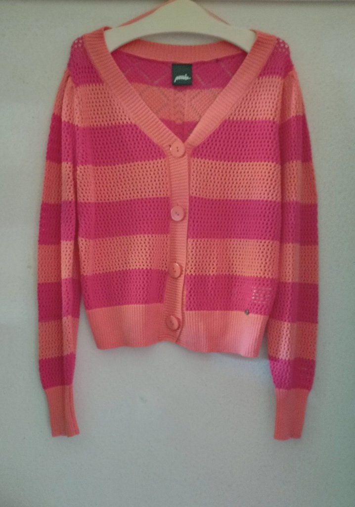 Poools kleurig katoen knit gebreid vest M / 40, Maat 38/40 (M), Overige kleuren, Ophalen of Verzenden, Zo goed als nieuw