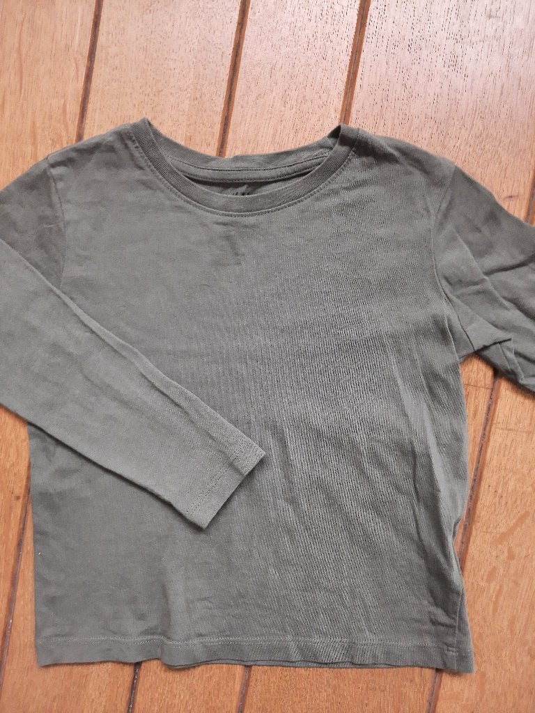 H&M t- shirt lange mouw donker grijs maat 98/104 - nieuw -, Kinderen en Baby's, Kinderkleding | Maat 98, H&M, Nieuw, Ophalen of Verzenden