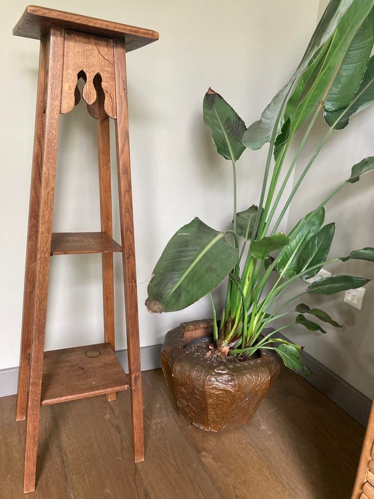 Gezellig VINTAGE PLANTENTAFELTJE, Huis en Inrichting, Woonaccessoires | Zuilen en Pilaren, Ophalen, Gebruikt