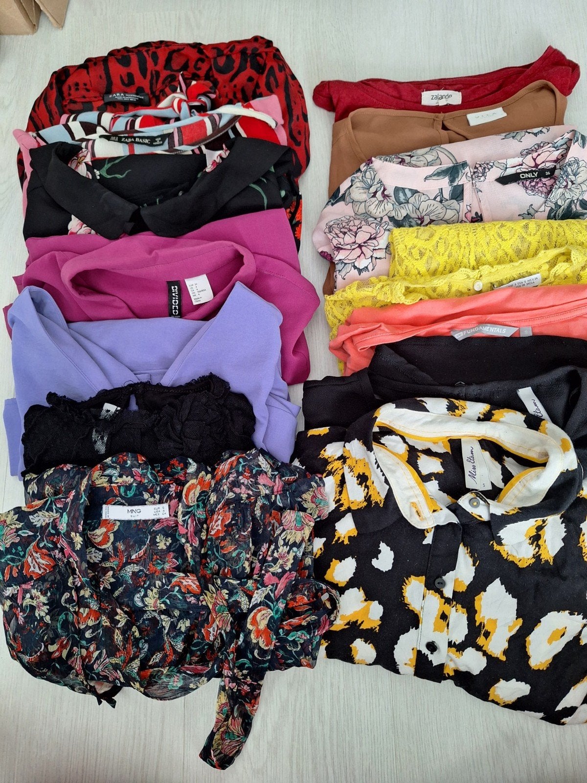 Kledingpakket shirt en blouse dames maat S 13 stuks, Verzenden, Gedragen, Maat 36 (S)