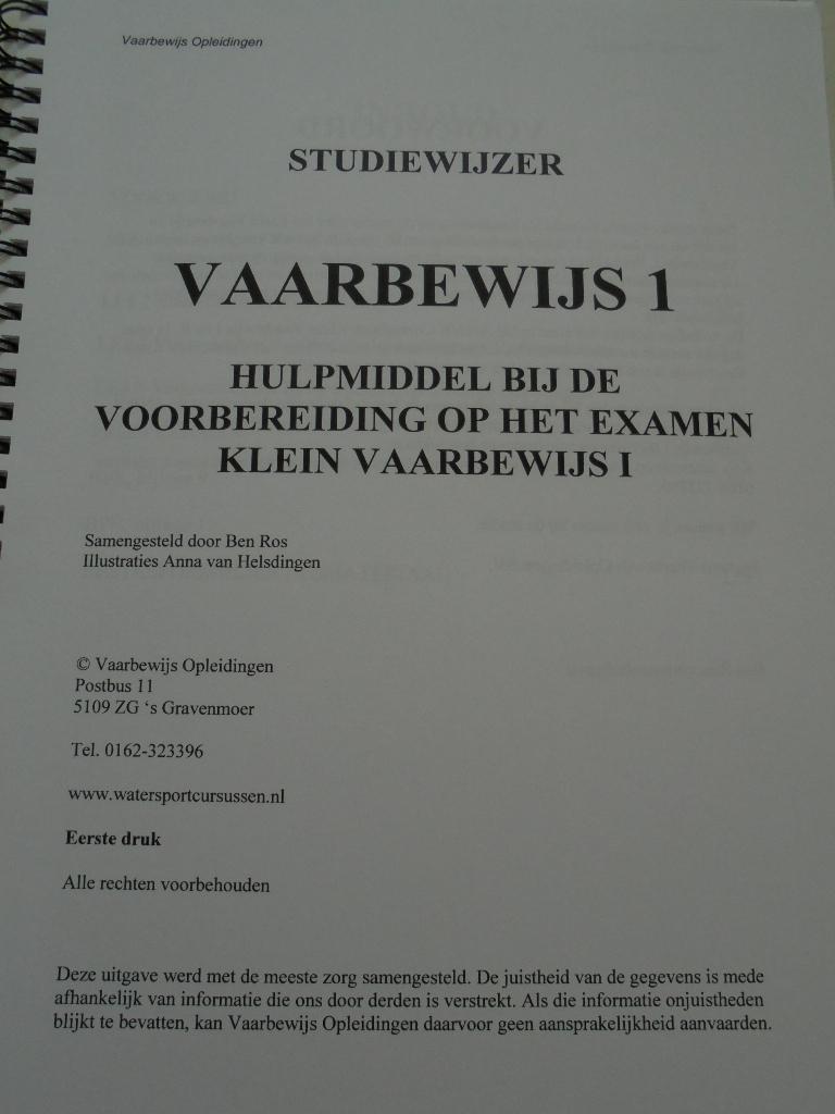 studiewijzer klein vaarbewijs 1 2004/2005, Ophalen, Alpha, Zo goed als nieuw, Niet van toepassing