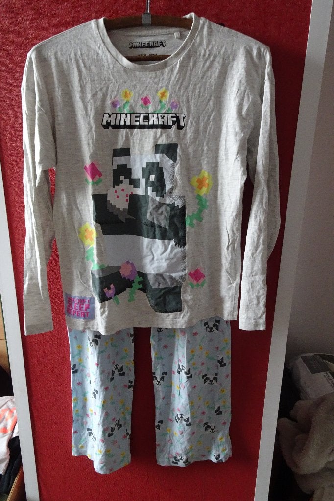 minecraft pyama maat 158, Ophalen, Zo goed als nieuw, Jongen, Nacht- of Onderkleding