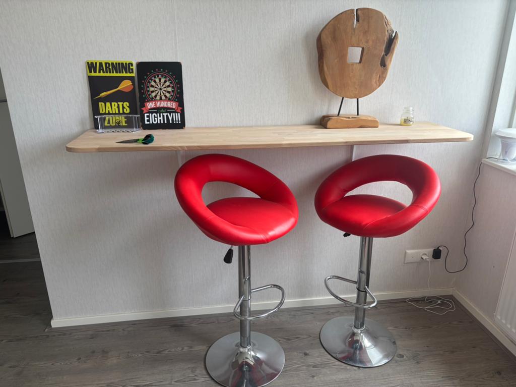 2 barkrukken en barretje, 5 krukken of meer, Ophalen, 60 tot 90 cm