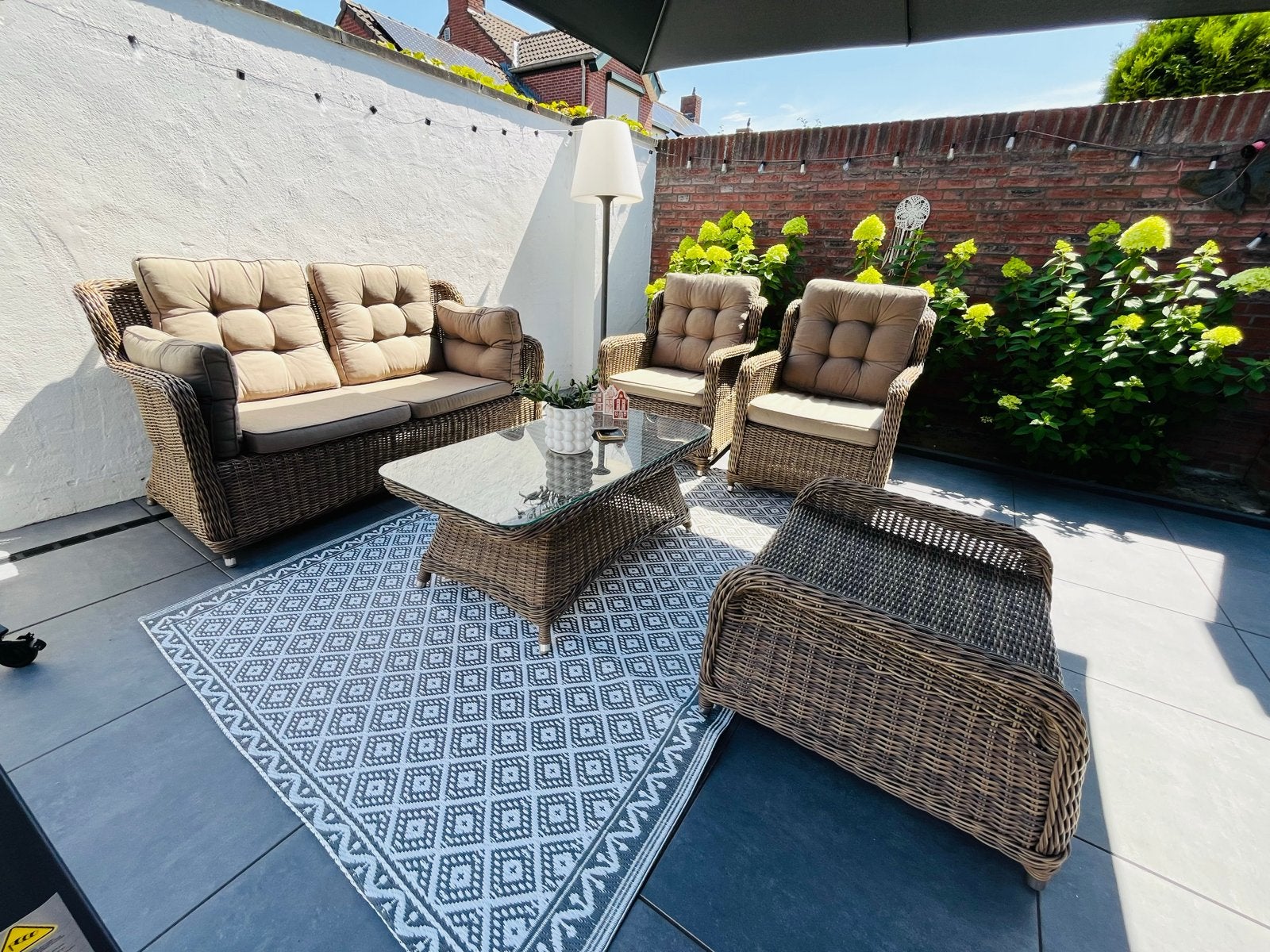 Luxe Loungeset  (van tuincentrum Jacobs Venlo), Tuin en Terras, Tuinsets en Loungesets, 4 zitplaatsen, Gebruikt, Ophalen of Verzenden