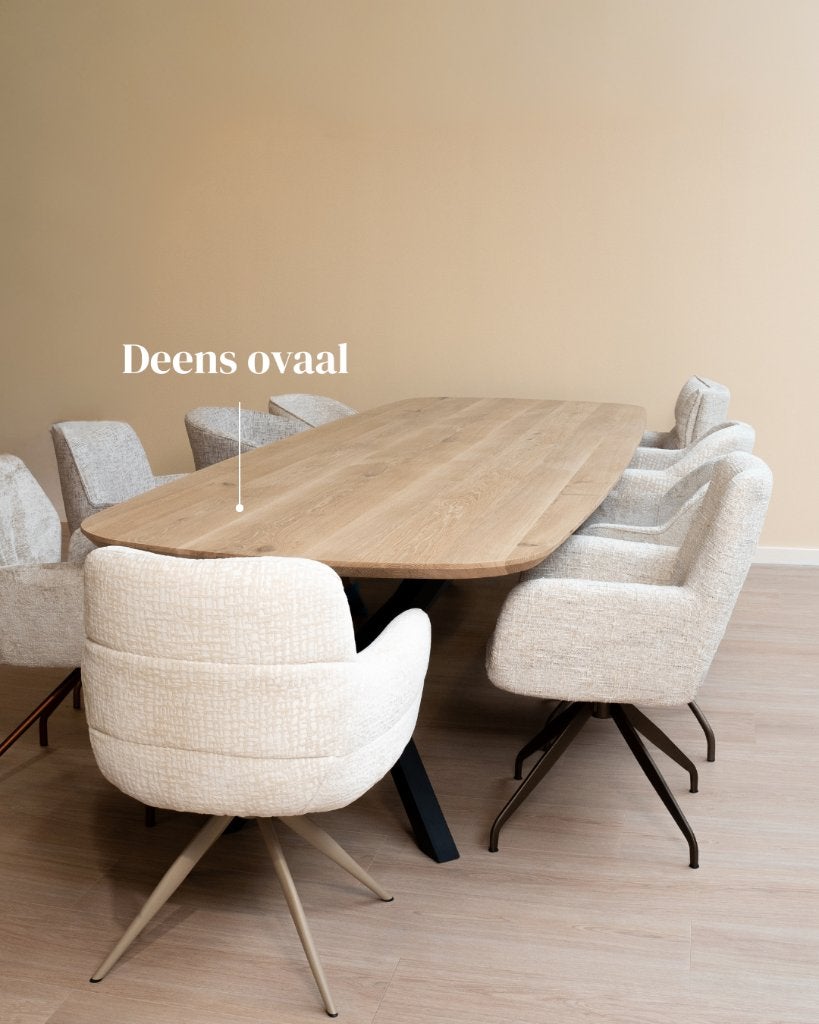 Grote eettafel / vergadertafel - massief eiken 350 - 400cm, Huis en Inrichting, Tafels | Eettafels, 100 tot 150 cm, Eikenhout