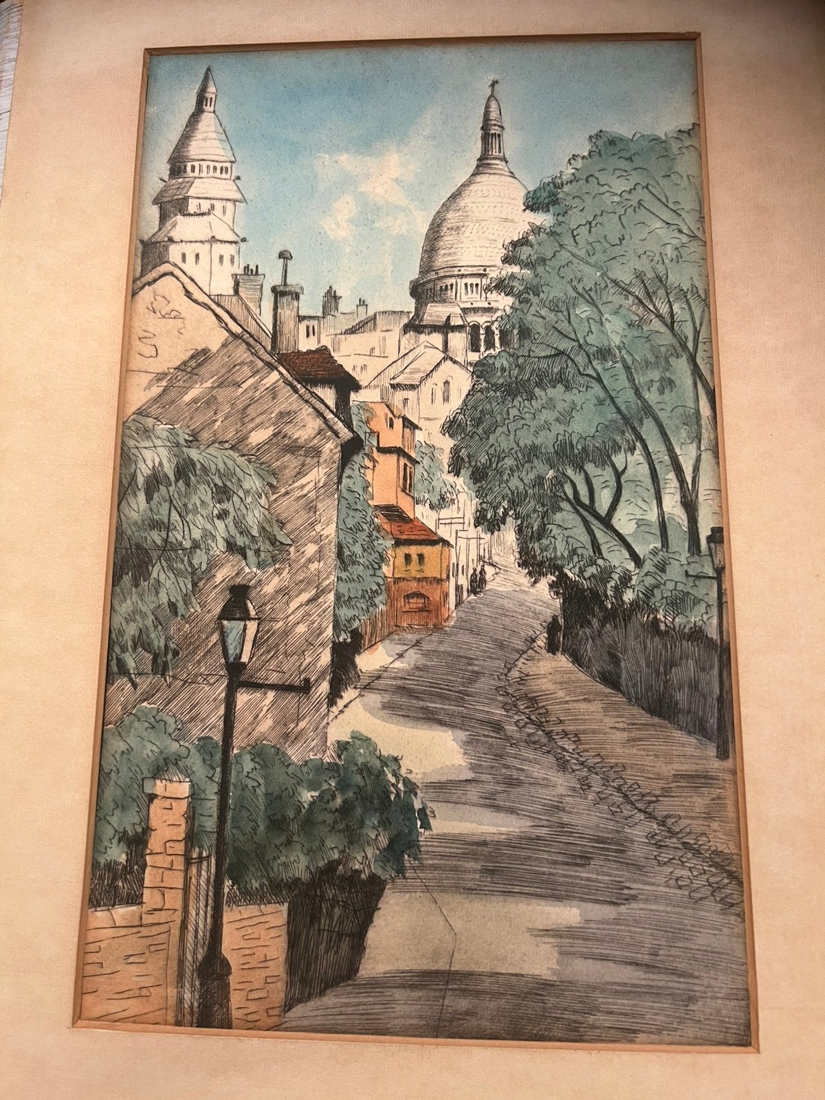 Schilderij pen tekening?, Antiek en Kunst, Ophalen of Verzenden