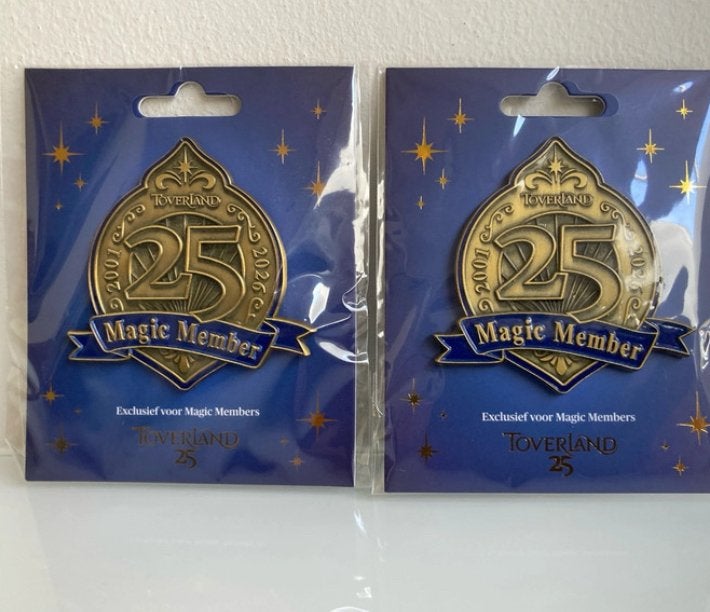Toverland 25 Jaar Magic Member Pin (2001-2026), Verzamelen, Ophalen of Verzenden, Nieuw