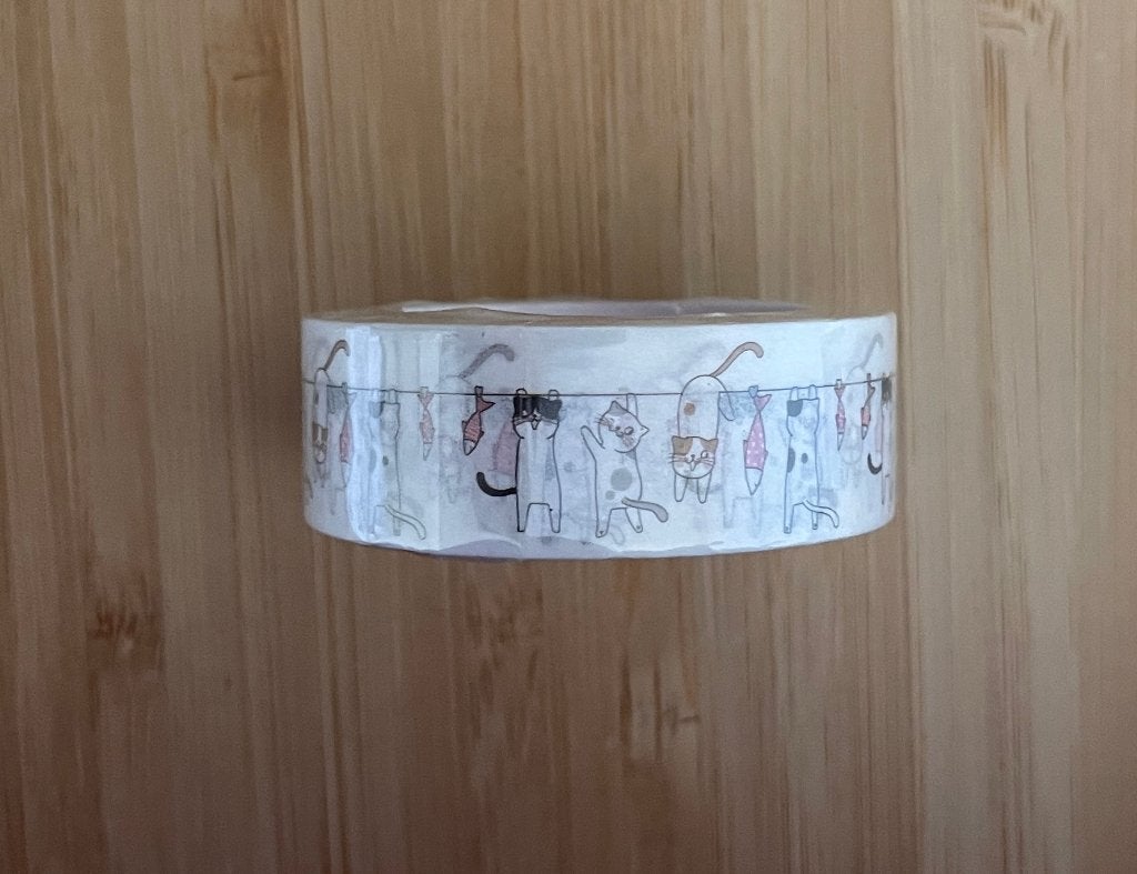 Washi tape kat, katjes, Verzenden, Nieuw