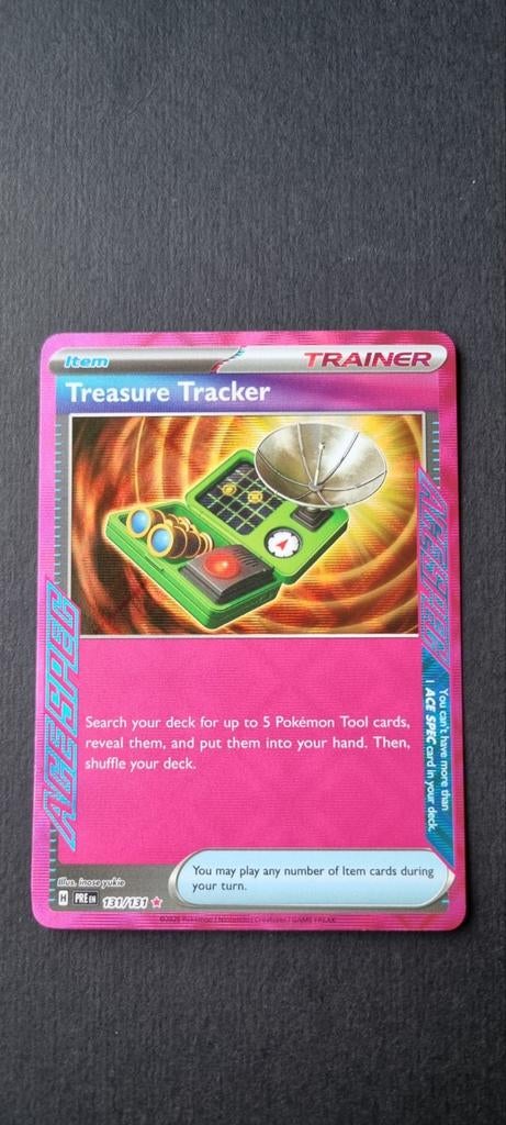 Treasure Tracker 131/131 Prismatic Evolutions (PRE 131), Ophalen of Verzenden, Zo goed als nieuw, Losse kaart