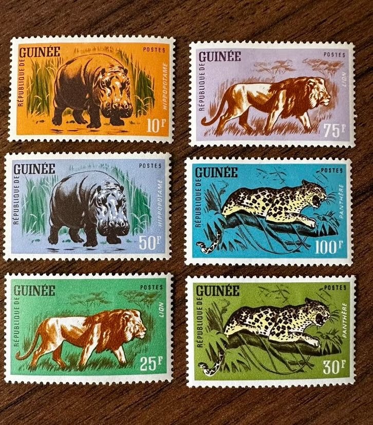 Guinee 1962 Dieren postzegels - ongebruikt, Ophalen of Verzenden, Guinee