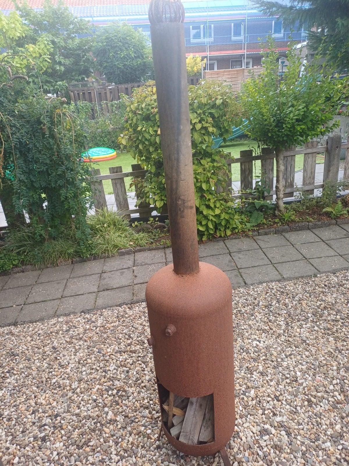 Robuuste buitenkachel / tuinhaard, Ophalen of Verzenden, Gebruikt
