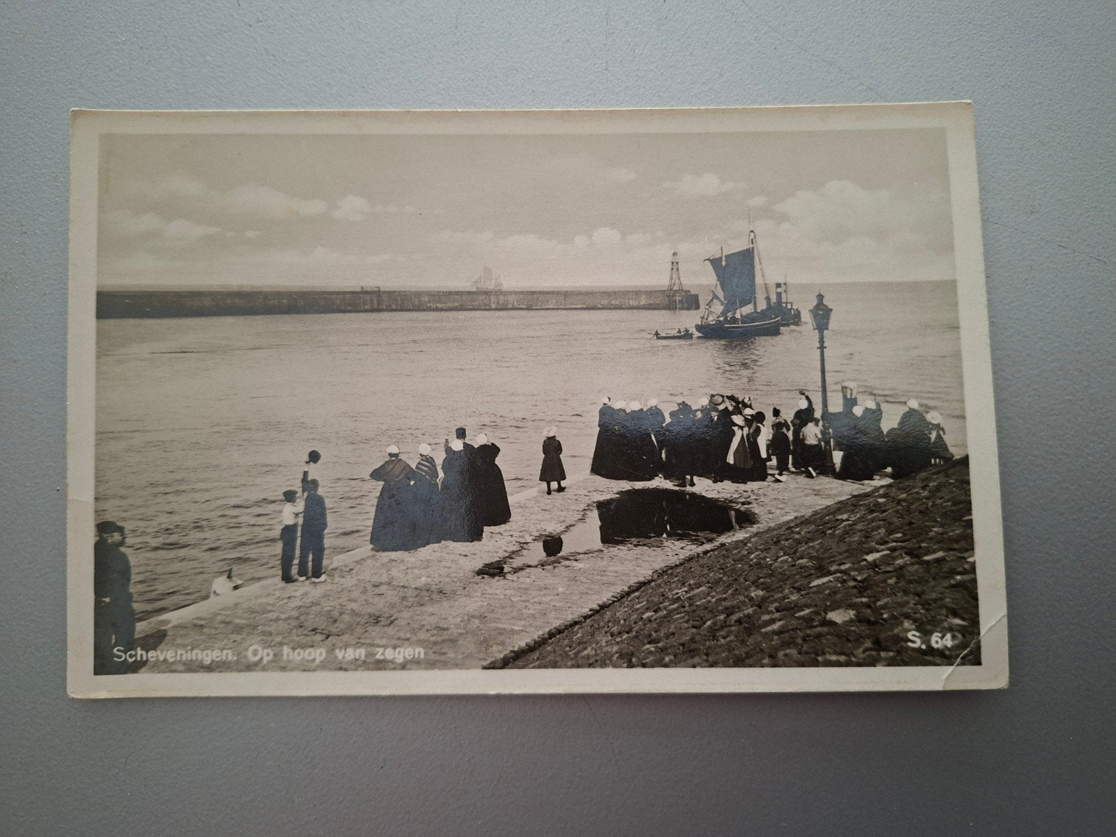 Oude ansichtkaart Scheveningen: Op hoop van zegen, Ophalen of Verzenden