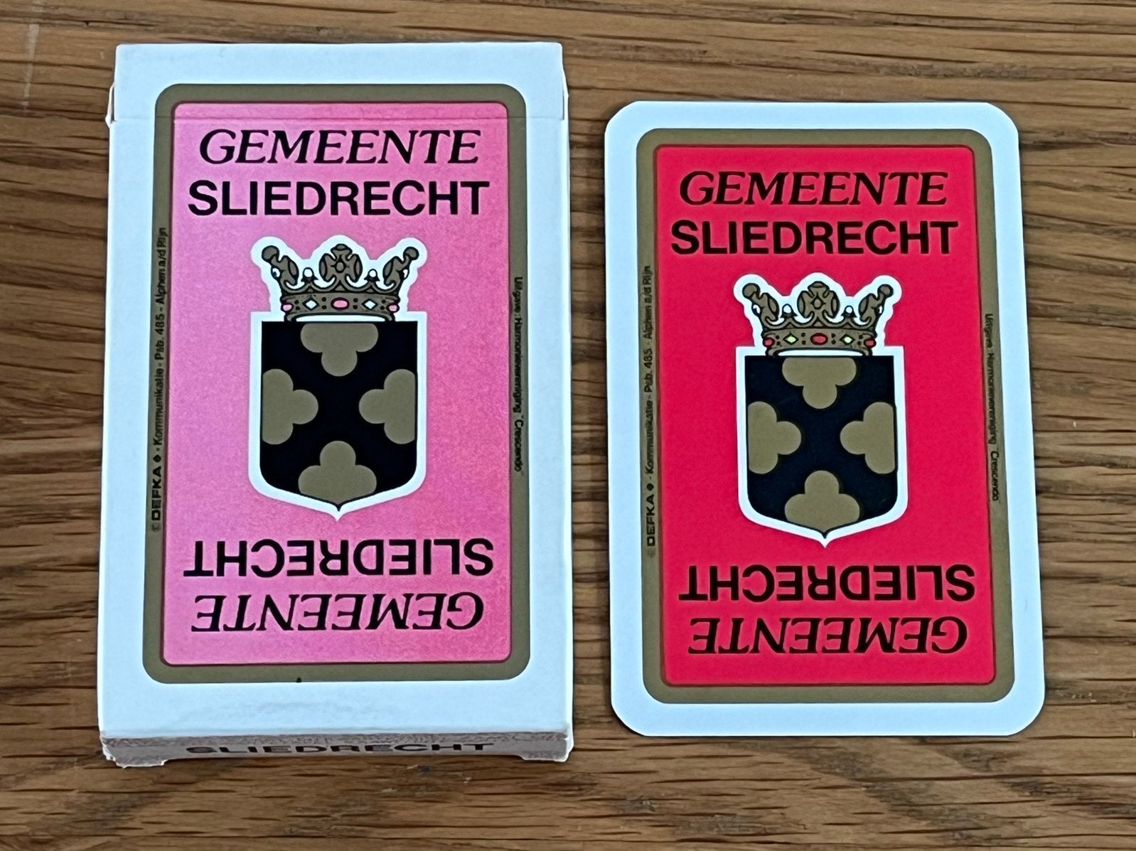 Speelkaarten Gemeente Sliedrecht kaartspel kwartetspel Joker, Verzenden, Zo goed als nieuw, Kwartet(ten)