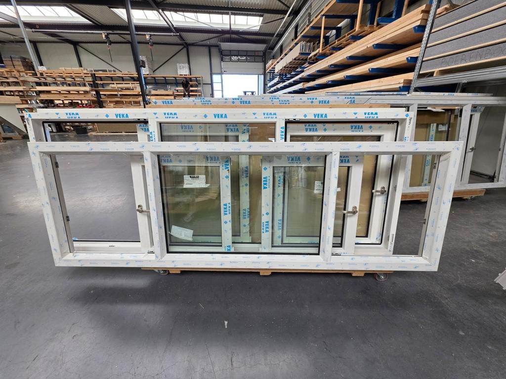 Nieuw Veka Intrek Kozijn 2860x930 Wit Glad met glas hr++, Ophalen of Verzenden, Nieuw, Gevelraam of Ruit