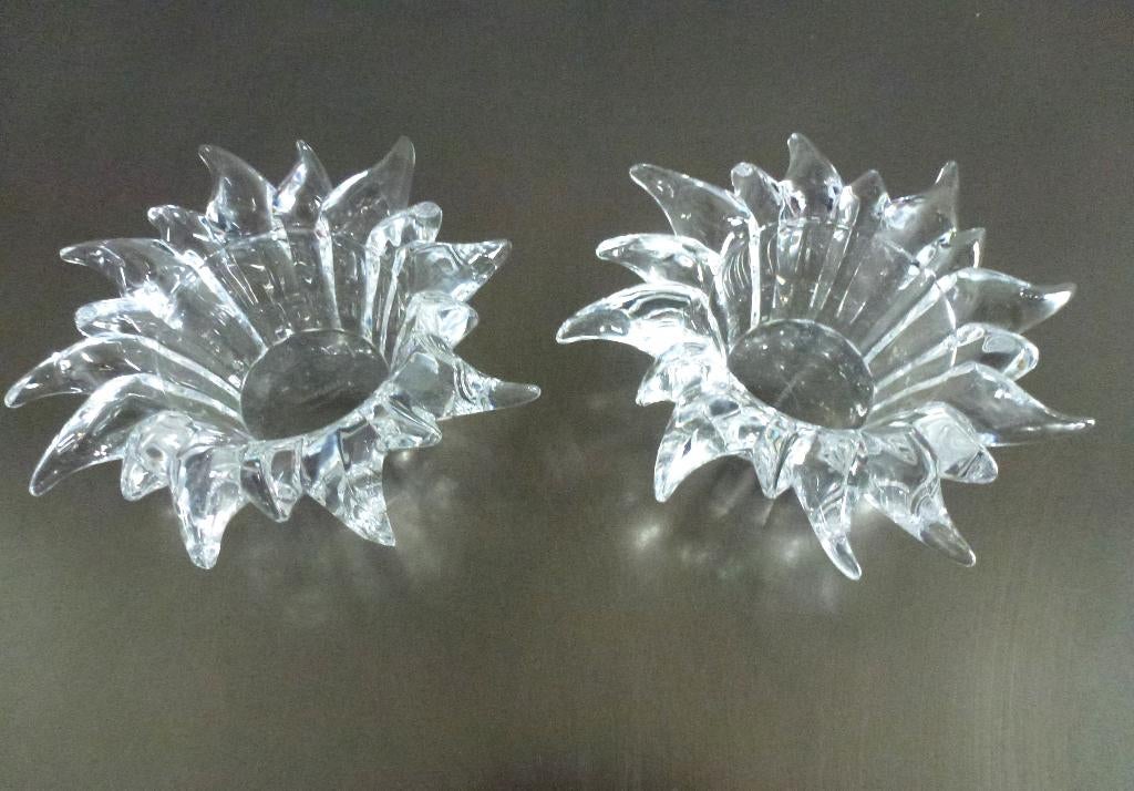 Vintage Villeroy & Boch waxinelichthouders kristal jaren '80, Ophalen of Verzenden