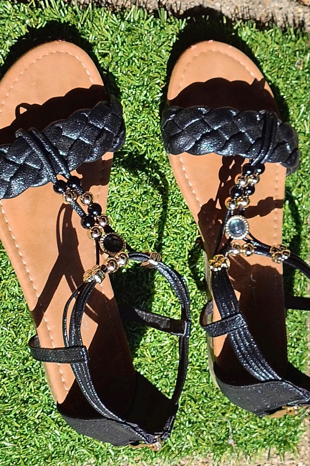 zwarte dames sandalen (40), Ophalen of Verzenden, Zo goed als nieuw, Zwart, Sandalen of Muiltjes