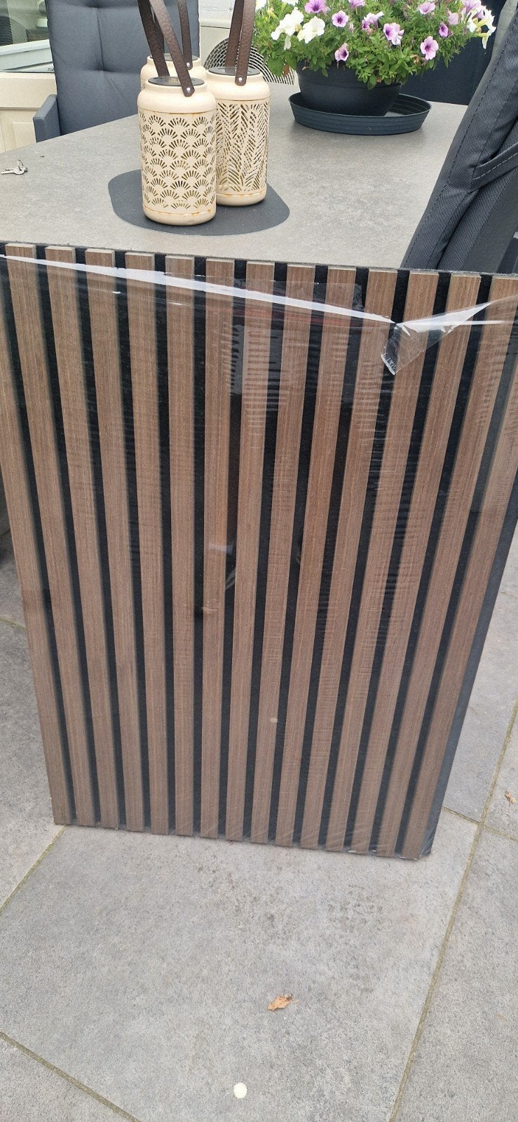 Houten wandpaneel met latten - Nieuw in verpakking, Hout, Nieuw, Ophalen of Verzenden, Bruin