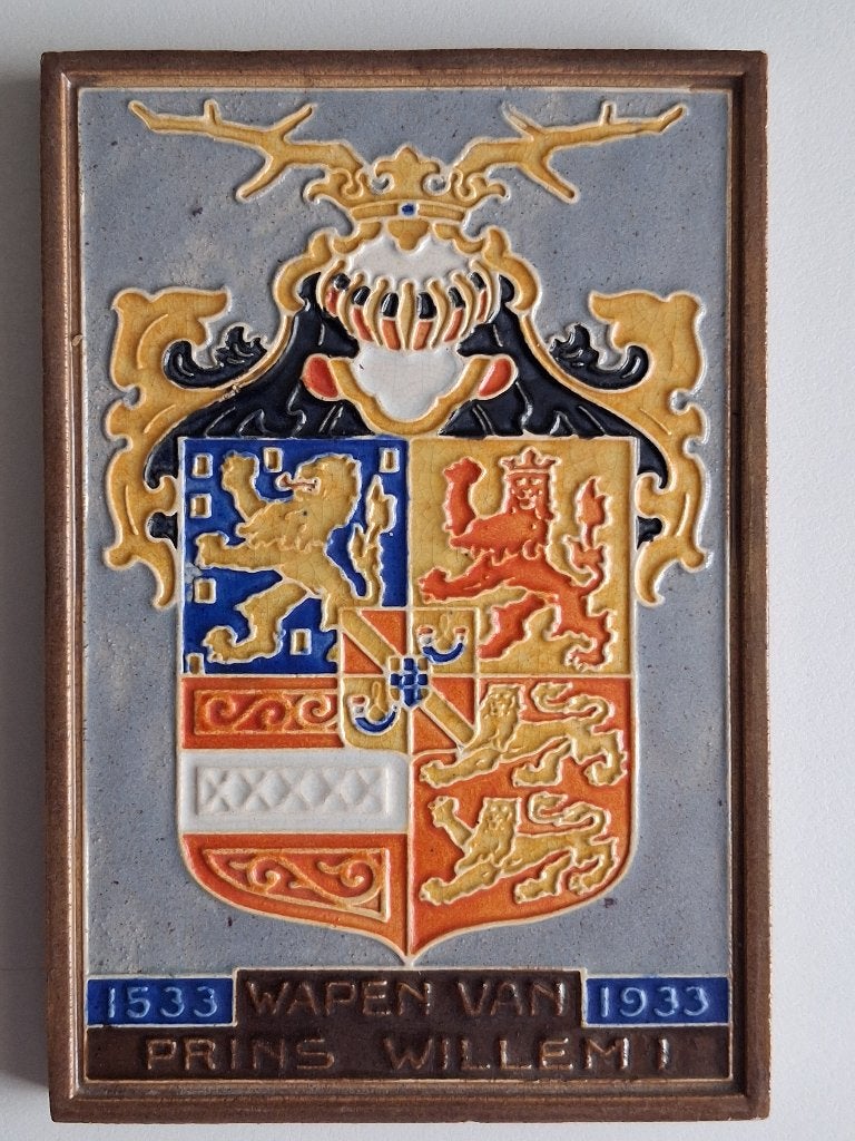 Cloissoné tegel Prins Willem I, Ophalen of Verzenden