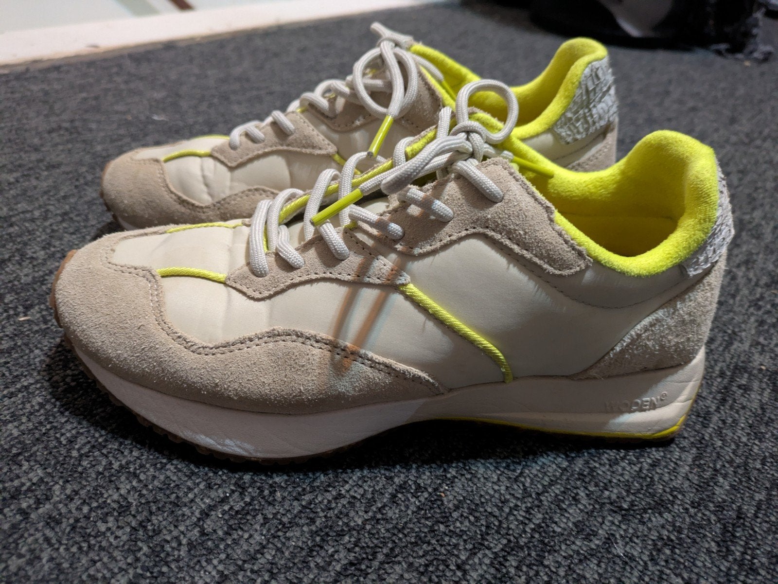Woden sneakers beige/geel, maat 39, Beige, Ophalen of Verzenden, Woden, Sneakers of Gympen