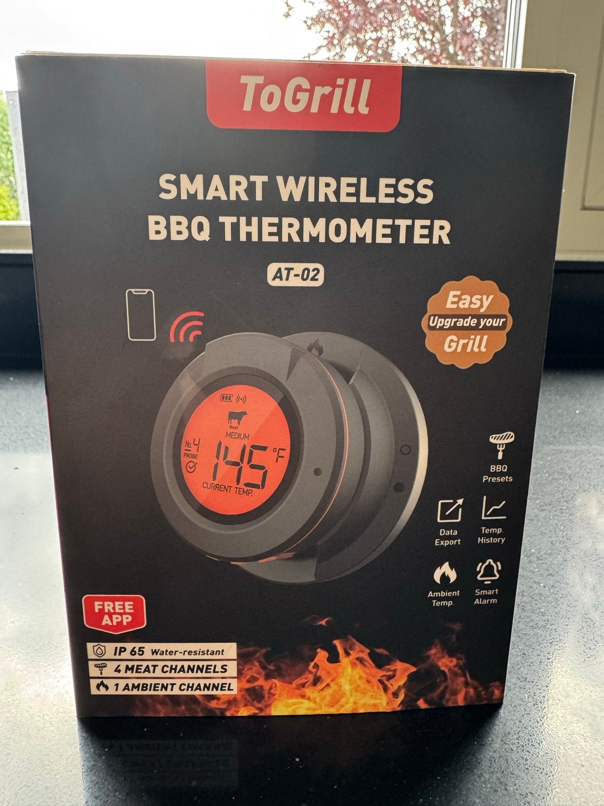 ToGrill Smart Draadloze BBQ Thermometer AT-02, Ophalen of Verzenden, Gebruikt