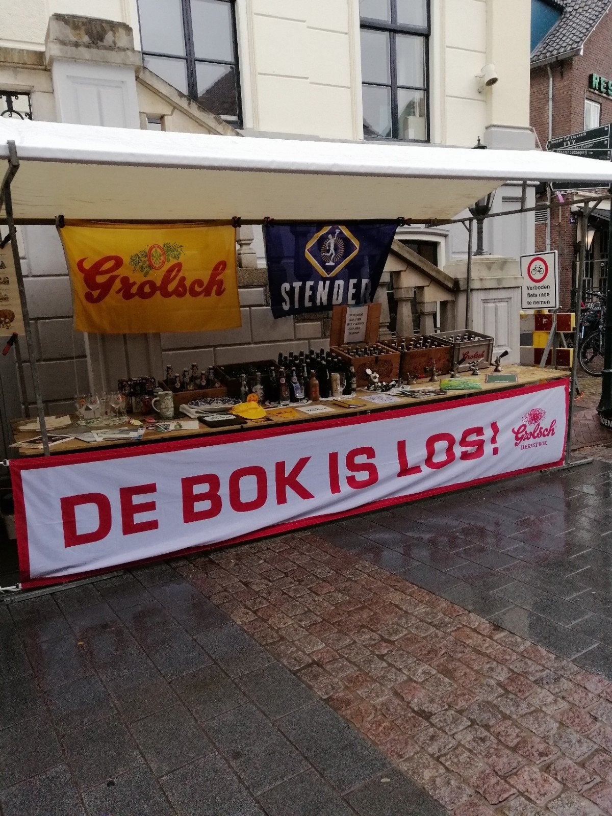 Mooie herfst banner van Grolsch., Ophalen of Verzenden, Grolsch