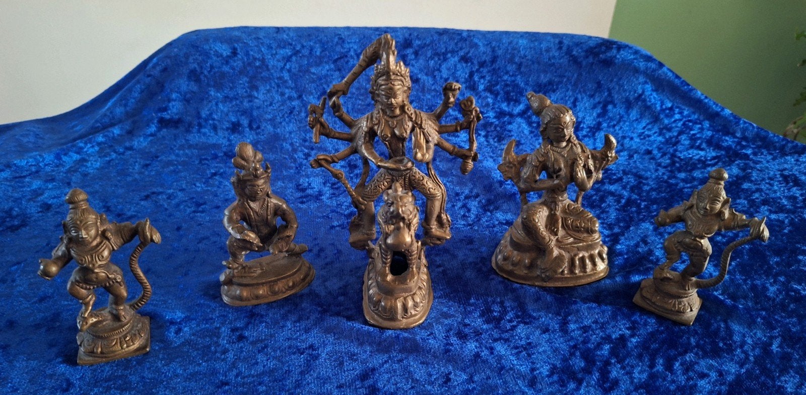 Antiek brons verzameling beeldjes India, Ophalen of Verzenden, Brons