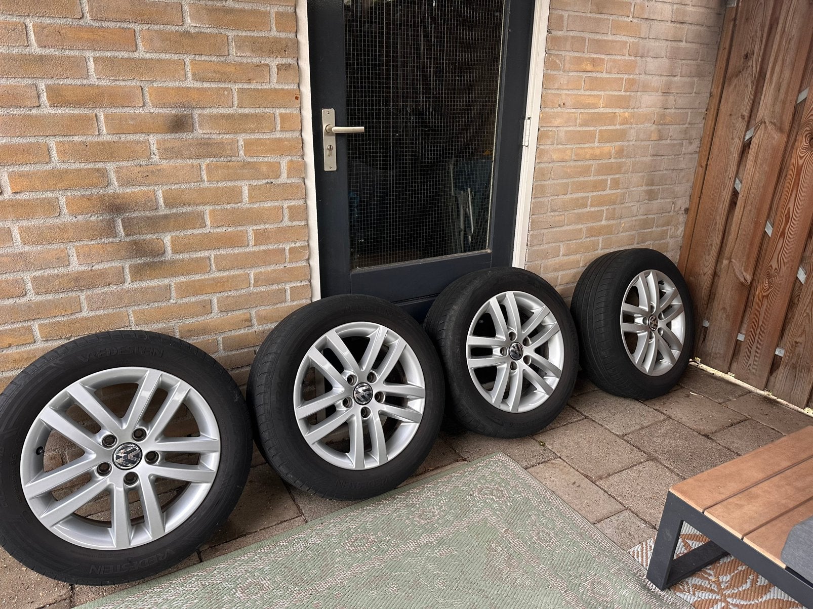 Golf 6 16 inch Vredestein velgen en zomerbanden 205/55 R16, Ophalen, Gebruikt, Volkswagen