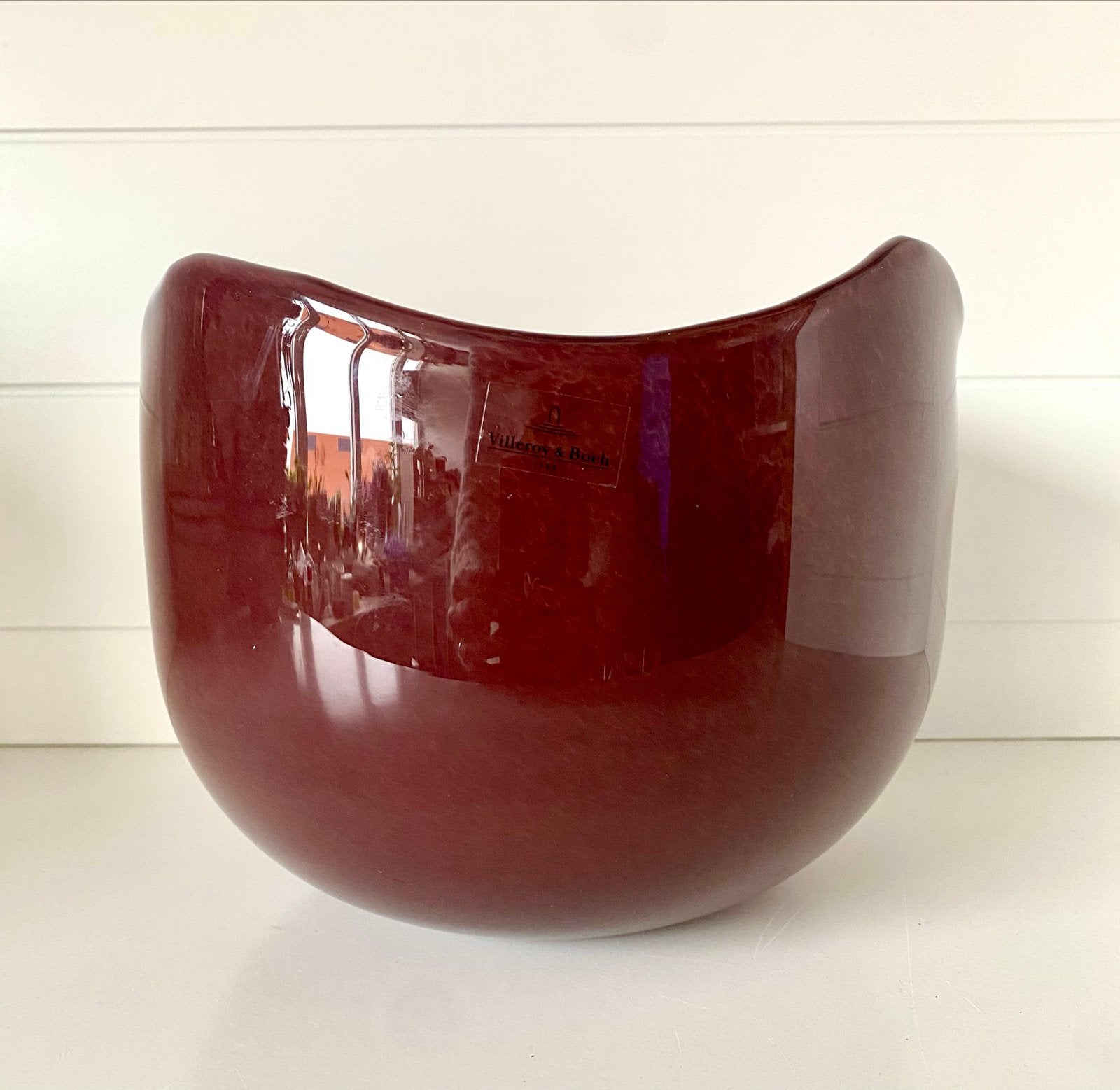 Villeroy & Boch Think Colorful Vaas - Bordeauxrood, Ophalen of Verzenden
