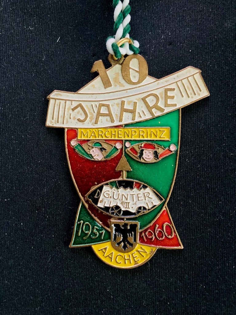 Carnaval onderscheiding Märchenprinz Günther AAK Aachen 1960, Ophalen of Verzenden, Overige materialen