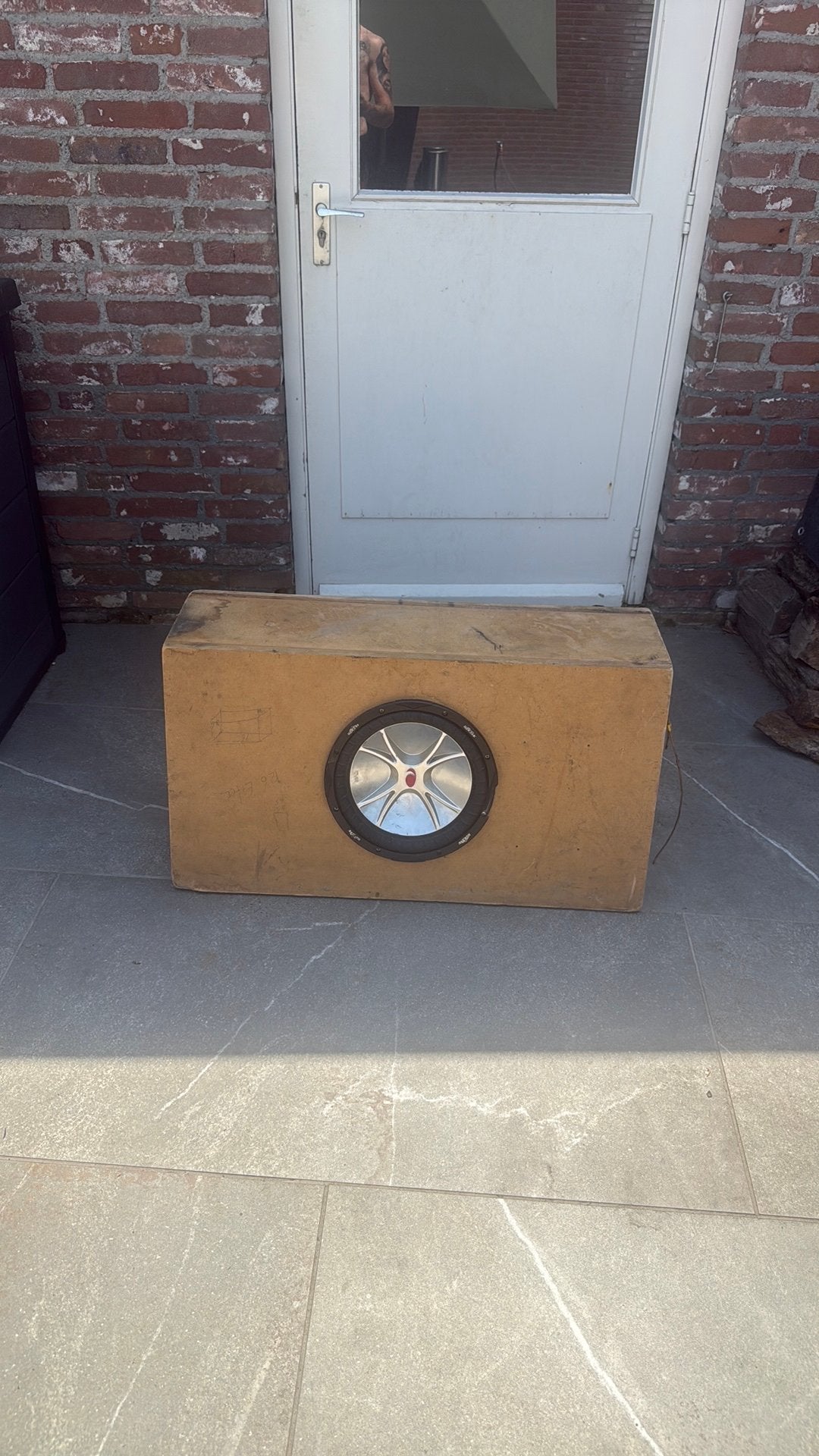 Subwoofer kicker 12” + zelfbouw kist, Ophalen, Gebruikt