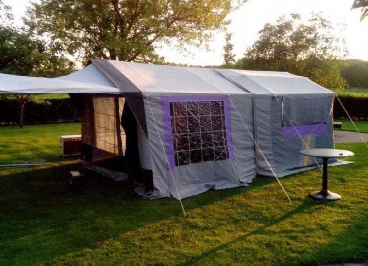 Jamet Texas ruime 4-persoons vouwwagen met luifel, Caravans en Kamperen, Ophalen, Gebruikt, Tot en met 4