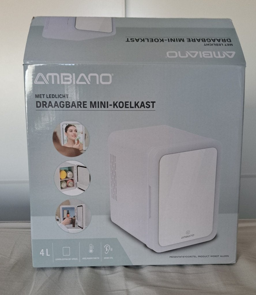 Draagbare Mini-Koelkast met LED-licht en Spiegel, Ophalen of Verzenden, Nieuw, Koelbox, Elektrisch
