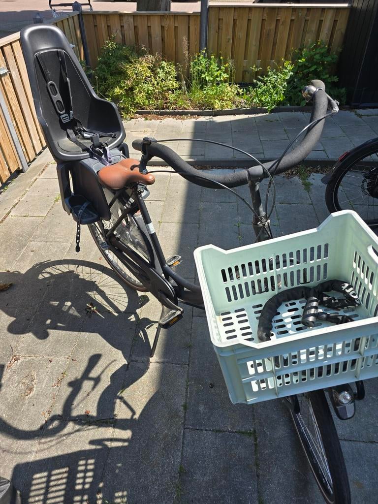 Damesfiets zonder kinderzitje, maar met krat, Overige merken, Terugtraprem, Ophalen of Verzenden, 53 tot 56 cm