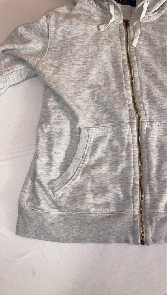 Ralph Lauren vest met rits en capuchon, Ophalen of Verzenden, Gedragen, Maat 36 (S), Grijs