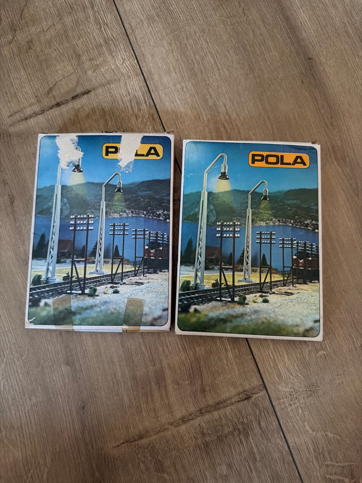 Pola H0 71 Gittermastleuchten (2 sets), Overige merken, Gebruikt, Gelijkstroom of Wisselstroom, Overige typen