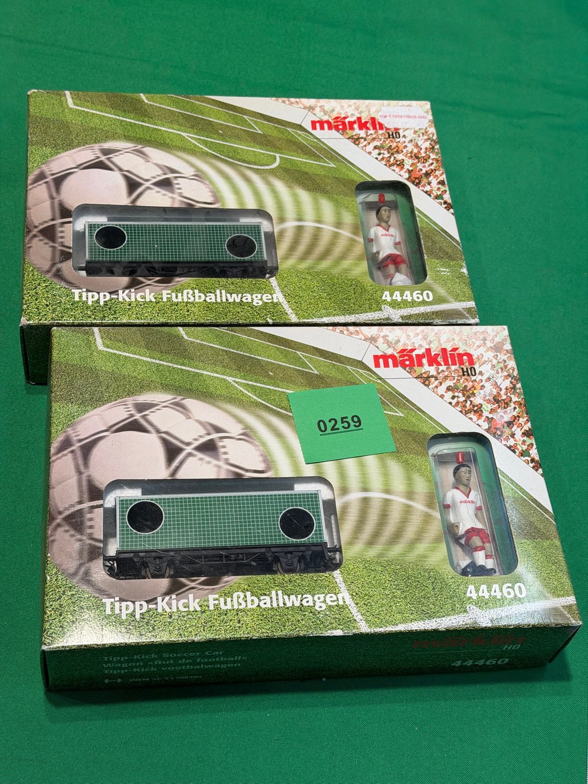 2x Märklin H0 44460 Tipp-Kick Voetbalwagen met Spelers (2x), Ophalen of Verzenden, Gebruikt, Wagon, Märklin
